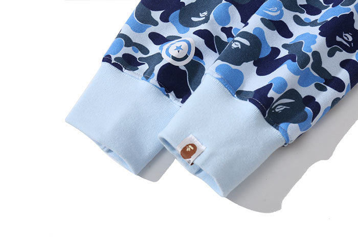 BAPE Double-hat Big ABC Camo Shark Hoodie