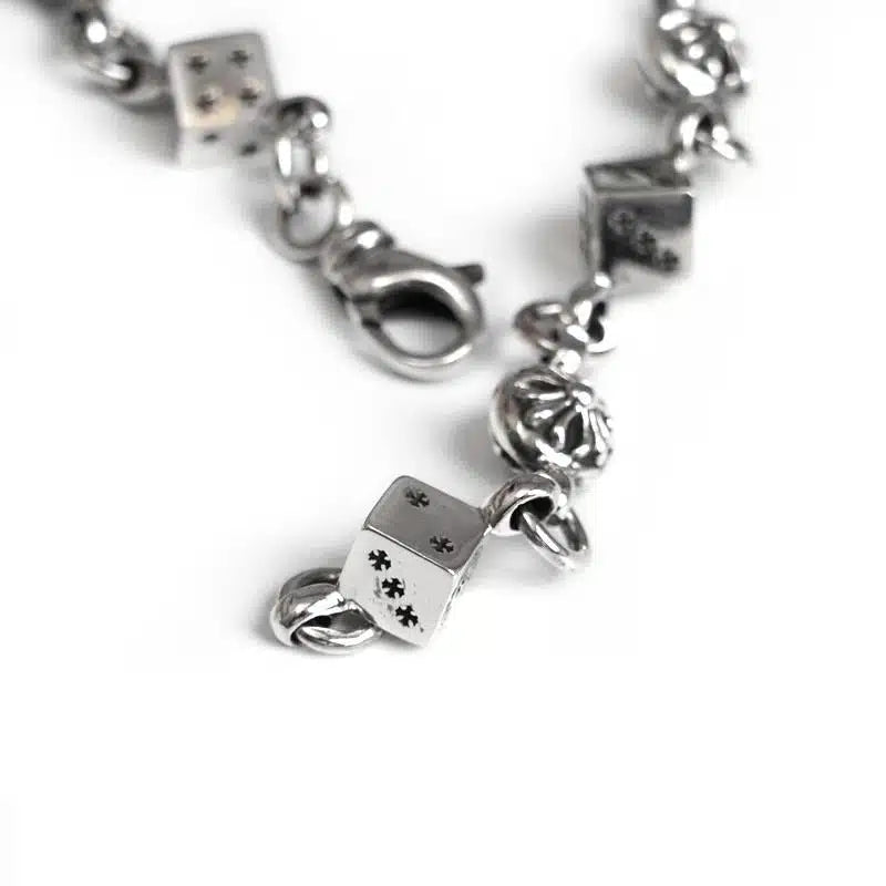 Chrome Hearts DICE AND CROSSBALL BRACELET -4