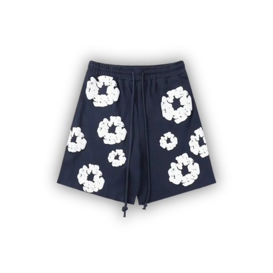 Denim Tears Cotton Wreath Shorts - Navy