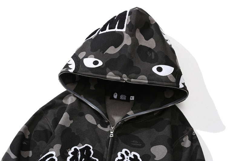 BEP x BAPE ColorCamo Shark Full Zip Hoodie