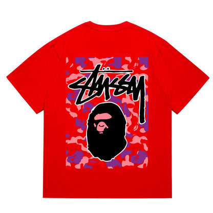 BAPE X Stussy Ape Head Tee