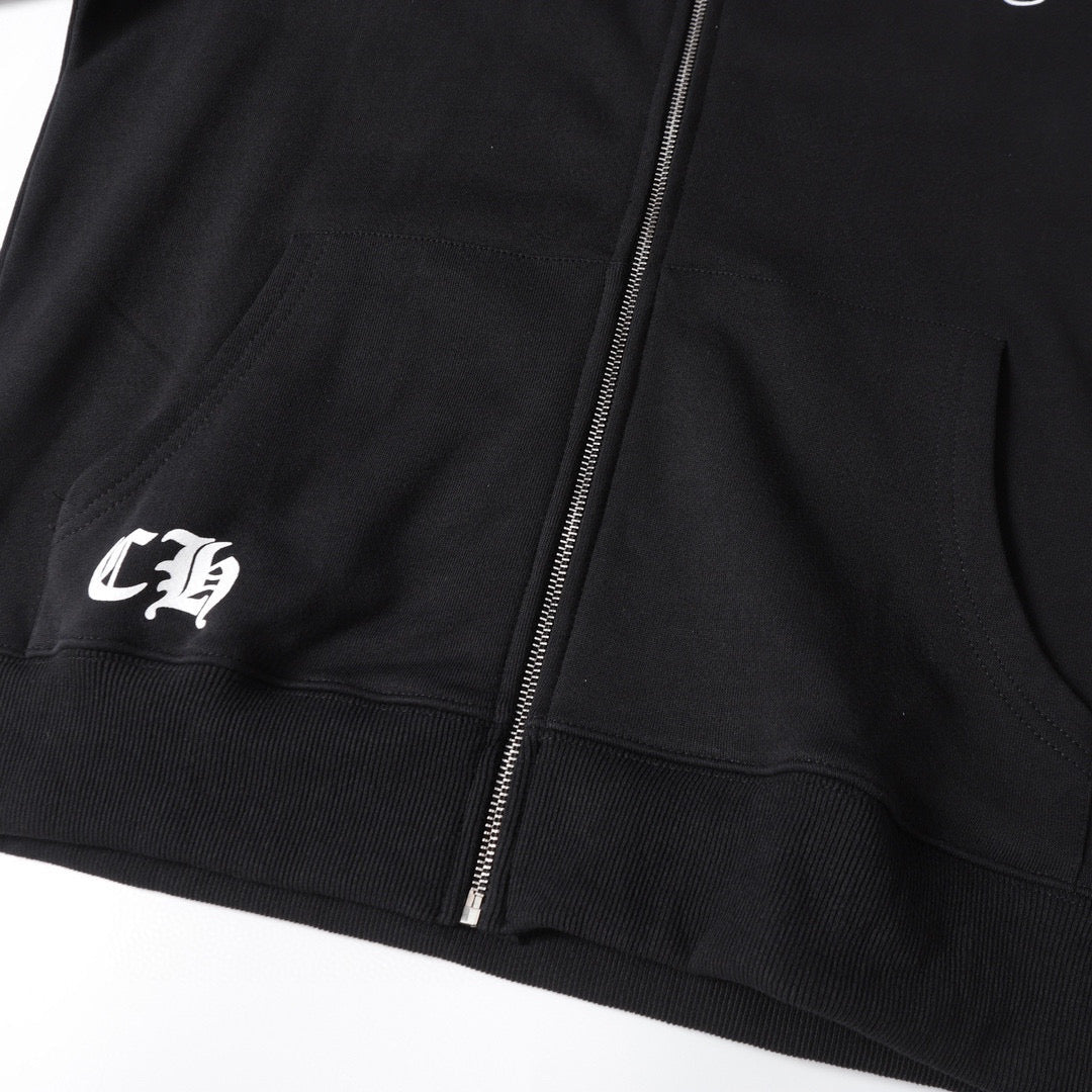 Chrome Hearts Hoodie - Black Street Style Embroidered Sweatshirt 851