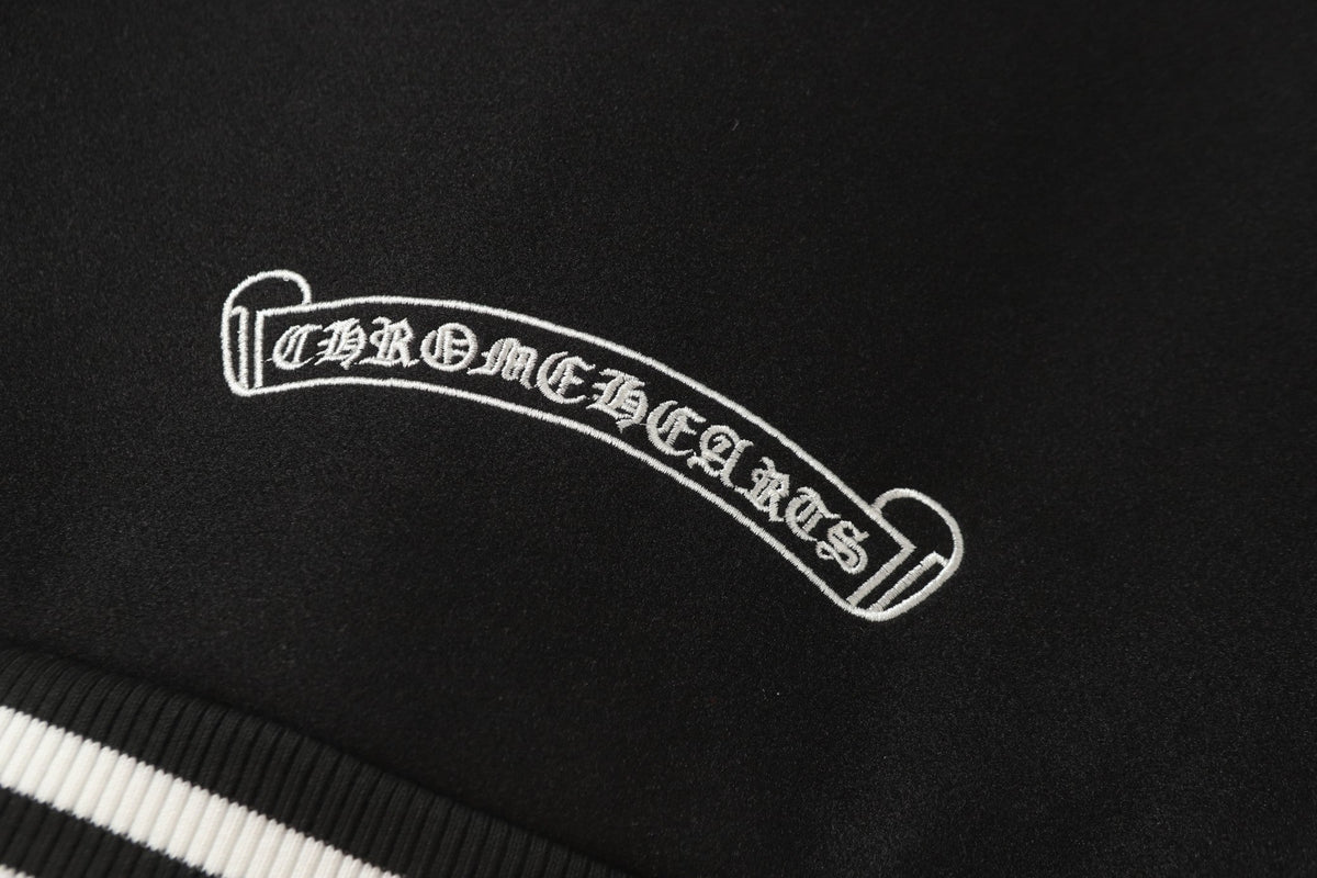 Chrome Hearts Black White Street Style Baseball Coat 0002